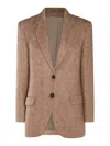 Brunello Cucinelli Brown Wool Blazer In Marrón