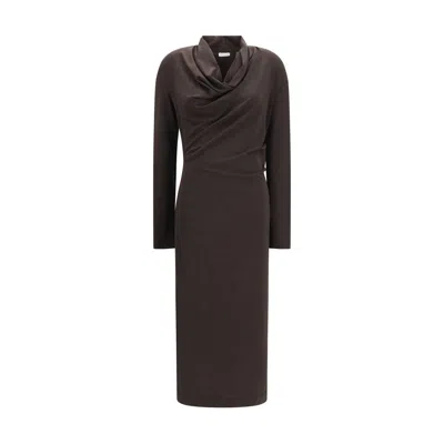 Brunello Cucinelli Brown Wool Oves Aries Casual Dress