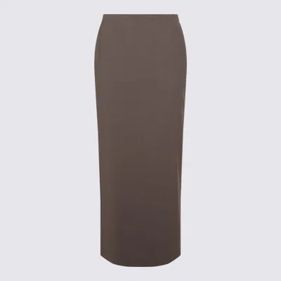 Brunello Cucinelli Brown Wool Skirt
