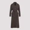 Brunello Cucinelli Brown Wool Trench Coat In Gray