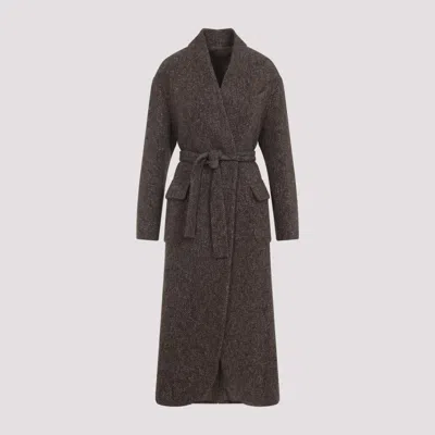 Brunello Cucinelli Brown Wool Trench Coat