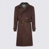 Brunello Cucinelli Brown Wool Trench Coat In Brown