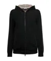 Brunello Cucinelli Women Cotton-silk Sweatshirt Topwear With Jewellery In Black