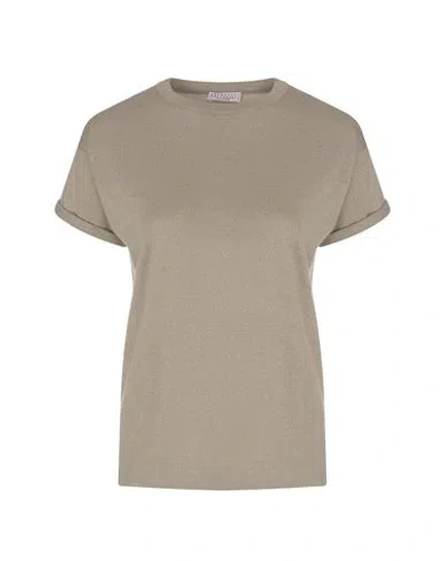 Brunello Cucinelli Cashmere Pullover Woman Sweater Beige Size L Cashmere In Ice