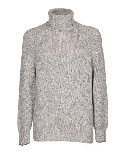Brunello Cucinelli Cashmere Sweater Man Turtleneck Sky Blue Size 42 Cashmere In Gray