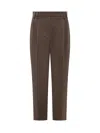 Brunello Cucinelli Tailored Trousers With Back Pocket And Belt Loops In Brown