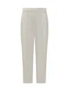 Brunello Cucinelli Cropped Trousers In White