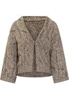 Brunello Cucinelli Knitted Short Cardigan In Burgundy