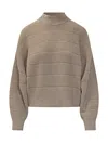 Brunello Cucinelli Sequined Sweater In Gold