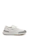 Brunello Cucinelli Stylish Sneakers With Contrast Panel And Pull Tab In Animal Print