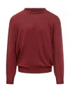 Brunello Cucinelli Round-neck Sweater In Red