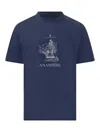 Brunello Cucinelli Anamnesis Print T-shirt In Blue