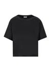 Brunello Cucinelli Round Neck Short Sleeve T-shirt With Jewel Chain