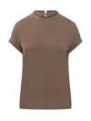 Brunello Cucinelli Refined Cotton Jersey T-shirt With Timeless Appeal In Brown