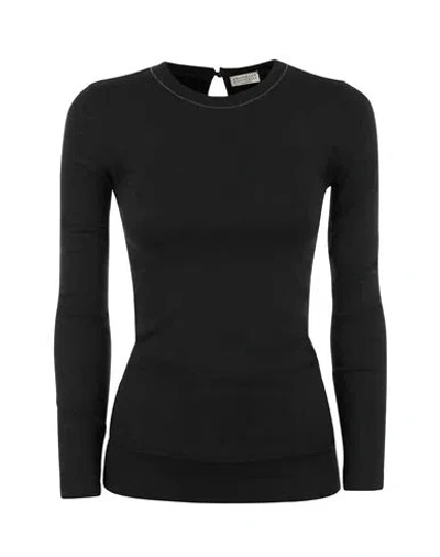 Brunello Cucinelli T-shirts Woman T-shirt Black Size L Cotton In Black