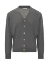 Brunello Cucinelli Virgin Wool Cardigan In Gray