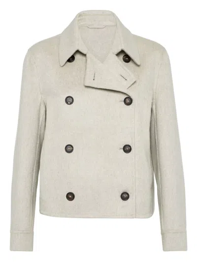 BRUNELLO CUCINELLI BRUSHED-FINISH JACKET