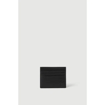 Brunello Cucinelli Brushed Leather Card Holder In Black
