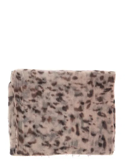 Brunello Cucinelli Brushed Silk-blend Scarf Foulard In Pink
