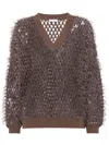Brunello Cucinelli Brushed Sweater In 褐色