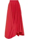 Brunello Cucinelli Bubble Hem Maxi Skirt In Red