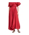 Brunello Cucinelli Draped High Waist Wrap Skirt In Red