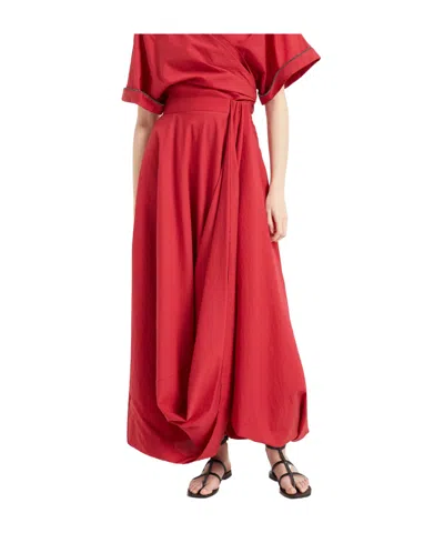 BRUNELLO CUCINELLI BRUNELLO CUCINELLI DRAPED BUBBLE-HEM SKIRT