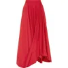 Brunello Cucinelli Draped High Waist Wrap Skirt In Red