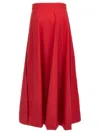Brunello Cucinelli Red Cotton Skirt In Red