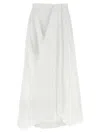 Brunello Cucinelli Bubble Hem Skirt In White