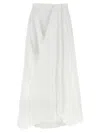Brunello Cucinelli Bubble Hem Skirt In White