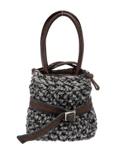 Pre-owned Brunello Cucinelli Bucket Bag In Gray