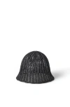 Brunello Cucinelli Techno Raffia Bucket Hat In Black
