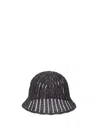 Brunello Cucinelli Techno Raffia Bucket Hat In Gray