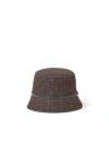 Brunello Cucinelli Bucket Hat With Monili In Brown