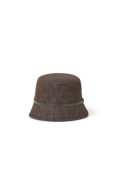 Brunello Cucinelli Bucket Hat With Monili In Brown