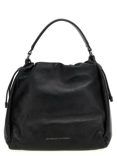 Brunello Cucinelli 'bucket Mellow' Handbag In Black