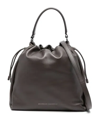 Brunello Cucinelli Bucket Mellow Leather Handbag