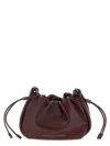 Brunello Cucinelli Bucket Mellow' Mini Crossbody Bag In Burgundy