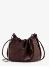 Brunello Cucinelli Bucket Mellow Mini Pony Skin Shoulder Bag In Brown