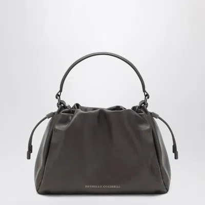 BRUNELLO CUCINELLI BUCKET MELLOW SMALL BROWN BAG