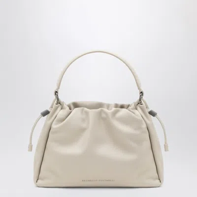 BRUNELLO CUCINELLI BRUNELLO CUCINELLI BUCKET MELLOW SMALL IVORY BAG