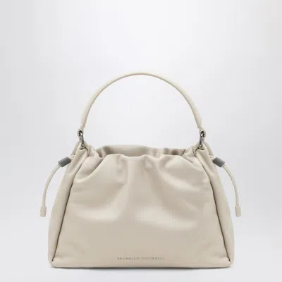 BRUNELLO CUCINELLI BRUNELLO CUCINELLI BUCKET MELLOW SMALL IVORY BAG