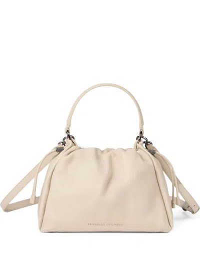 Brunello Cucinelli Bucket Mellow Small Leather Handbag