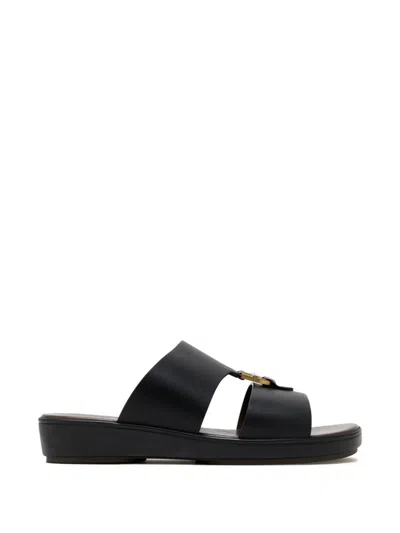 Brunello Cucinelli Buckle-detail Leather Sandals In Black