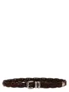 Brunello Cucinelli Calfskin Belt With Detailed Buckle In Brown