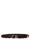 Brunello Cucinelli Calfskin Belt With Detailed Buckle In Brown