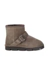 Brunello Cucinelli Shearling-lined Suede Ankle Boots In Brown
