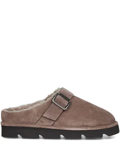 BRUNELLO CUCINELLI BUCKLE-STRAP MULES