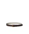Brunello Cucinelli Buckle-fastened Pointed-tip Belt In Brown